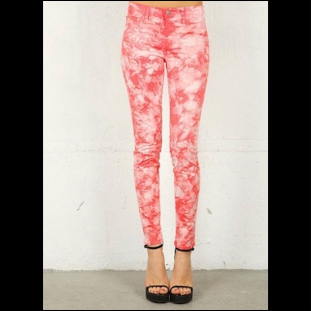 J Brand ‘Skinny Leg’ jeans in Twisted Coral